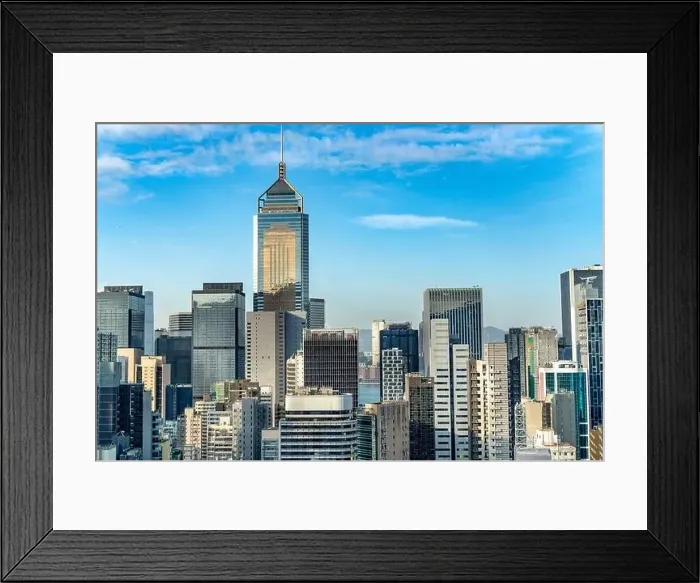 Framed Print : The amazing view of Hong-Kong cityscape full of skyscrapers from the rooftop Framed Print : The amazing view of Hong-Kong cityscape full of skyscrapers from the rooftop