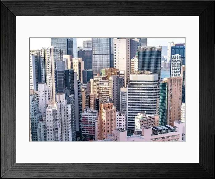 Framed Print : The amazing view of Hong-Kong cityscape full of skyscrapers from the rooftop Framed Print : The amazing view of Hong-Kong cityscape full of skyscrapers from the rooftop