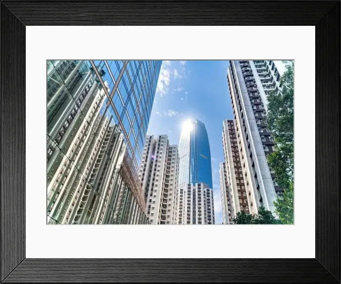 Framed Print : The amazing view of Hong-Kong cityscape full of skyscrapers from the rooftop Framed Print : The amazing view of Hong-Kong cityscape full of skyscrapers from the rooftop
