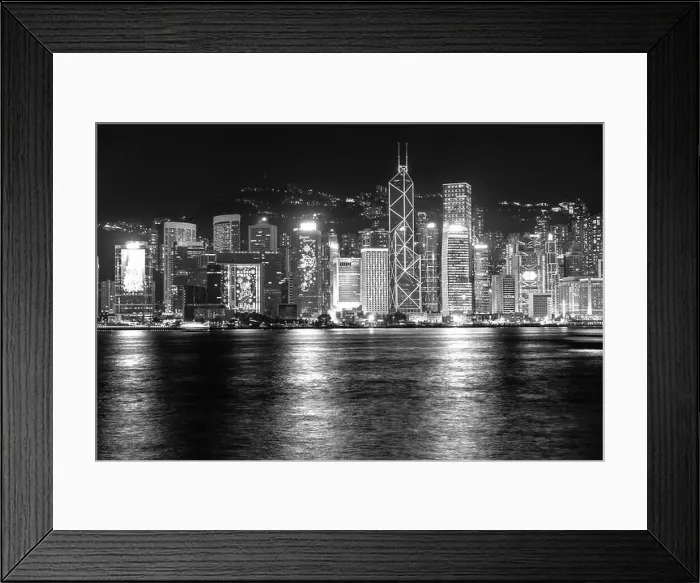 Framed Print : The amazing view of Hong-Kong cityscape full of skyscrapers from the rooftop