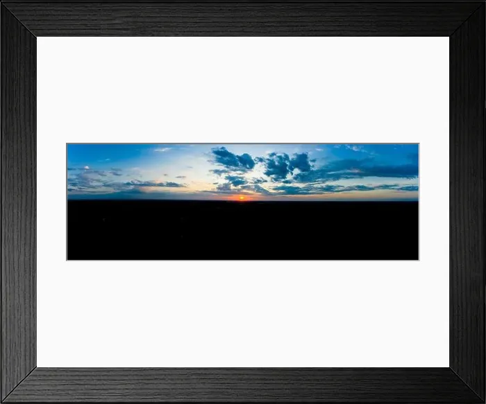 Framed Print : Panoramic aerial view of beautiful green tropical forest with mountains and majestic blue sky and clouds. Sunset Framed Print : Panoramic aerial view of beautiful green tropical forest with mountains and majestic blue sky and clouds. Sunset