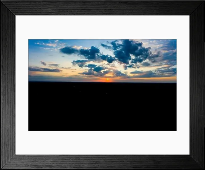 Framed Print : Panoramic aerial view of beautiful green tropical forest with mountains and majestic blue sky and clouds. Sunset Framed Print : Panoramic aerial view of beautiful green tropical forest with mountains and majestic blue sky and clouds. Sunset