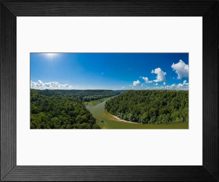 Framed Print : Beautiful day in nature, view at the Isar river in bavaria as a drone shot Framed Print : Beautiful day in nature, view at the Isar river in bavaria as a drone shot