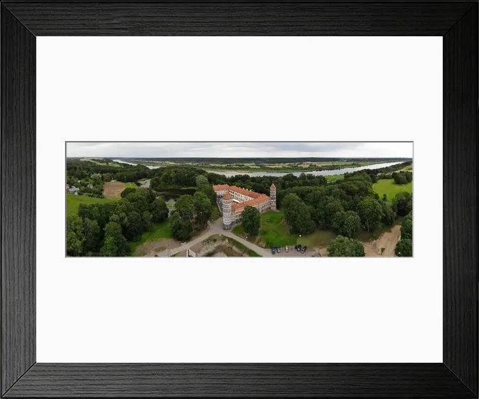 Framed Print : Aerial panorama of historical Panemune castle in Vytenai, Jurbarkas district, Lithuania close to Nemunas river Framed Print : Aerial panorama of historical Panemune castle in Vytenai, Jurbarkas district, Lithuania close to Nemunas river