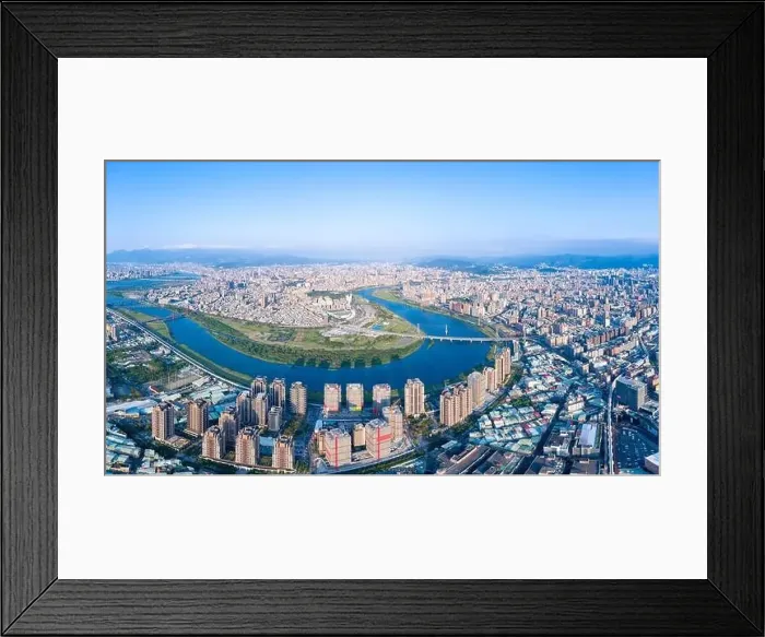 Framed Print : Taipei City Aerial View - Asia business concept image Framed Print : Taipei City Aerial View - Asia business concept image