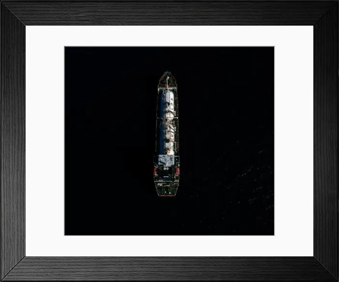 Framed Print : LPG gas carrier photo top view from above Framed Print : LPG gas carrier photo top view from above