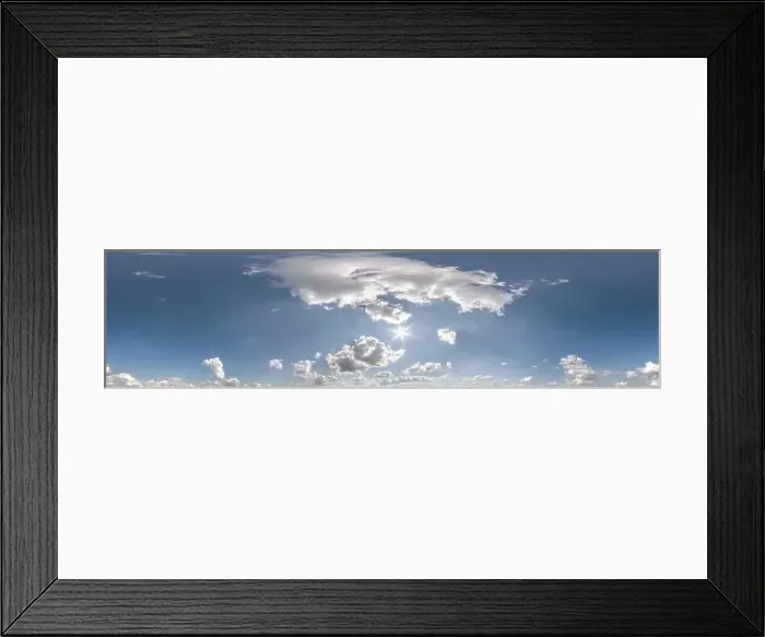 Framed Print : Seamless clear blue sky hdri panorama 360 degrees angle view with zenith Framed Print : Seamless clear blue sky hdri panorama 360 degrees angle view with zenith