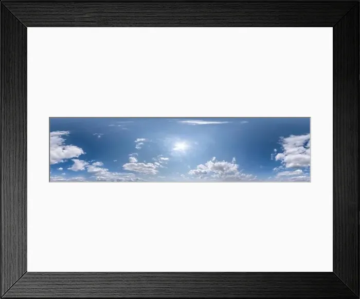 Framed Print : Seamless clear blue sky hdri panorama 360 degrees angle view with zenith Framed Print : Seamless clear blue sky hdri panorama 360 degrees angle view with zenith