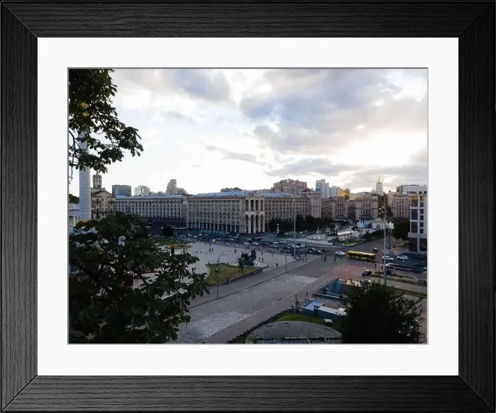 Framed Print : Independence Square in Kyiv, Ukraine. Maidan. Aerial view Framed Print : Independence Square in Kyiv, Ukraine. Maidan. Aerial view
