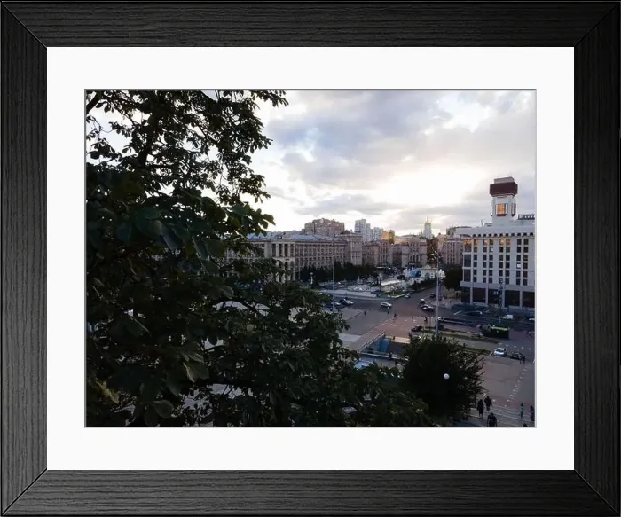 Framed Print : Independence Square in Kyiv, Ukraine. Maidan. Aerial view Framed Print : Independence Square in Kyiv, Ukraine. Maidan. Aerial view