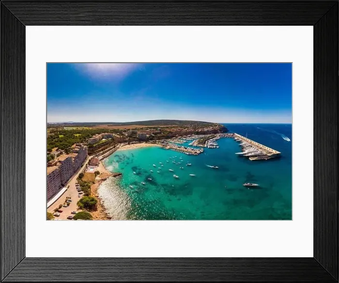 Framed Print : Aerial view, marina Port Adriano, El Toro, region Santa Ponca, Majorca, Balearic Islands, Spain Framed Print : Aerial view, marina Port Adriano, El Toro, region Santa Ponca, Majorca, Balearic Islands, Spain