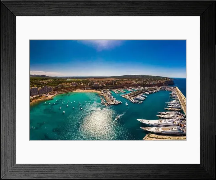 Framed Print : Aerial view, marina Port Adriano, El Toro, region Santa Ponca, Majorca, Balearic Islands, Spain Framed Print : Aerial view, marina Port Adriano, El Toro, region Santa Ponca, Majorca, Balearic Islands, Spain