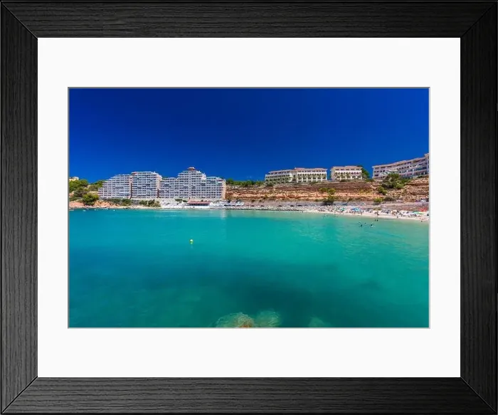 Framed Print : Port Adriano sandy beach in summer, El Toro, Majorca, Balearic Islands, Spain Framed Print : Port Adriano sandy beach in summer, El Toro, Majorca, Balearic Islands, Spain