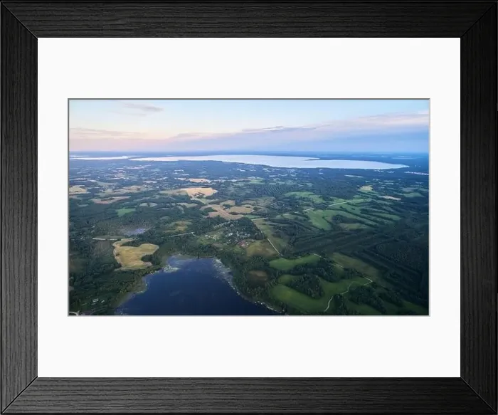 Framed Print : Beatiful natural sunset background aerial drone view Framed Print : Beatiful natural sunset background aerial drone view