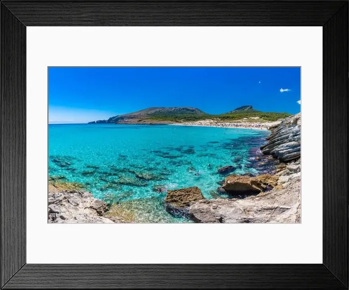 Framed Print : Beautiful sandy beach of Cala Mesquida, Mallorca, Mediterranean Sea, Balearic islands, Spain Framed Print : Beautiful sandy beach of Cala Mesquida, Mallorca, Mediterranean Sea, Balearic islands, Spain