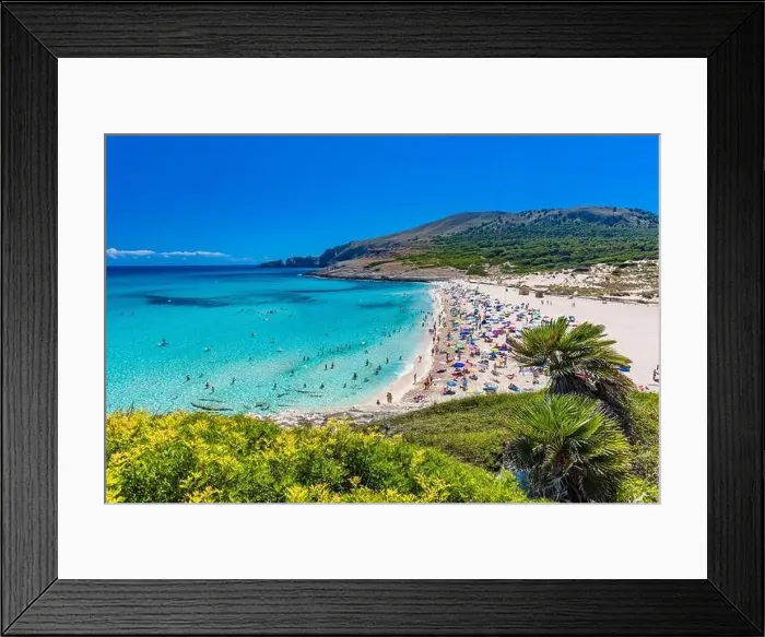 Framed Print : Beautiful sandy beach of Cala Mesquida, Mallorca, Mediterranean Sea, Balearic islands, Spain Framed Print : Beautiful sandy beach of Cala Mesquida, Mallorca, Mediterranean Sea, Balearic islands, Spain