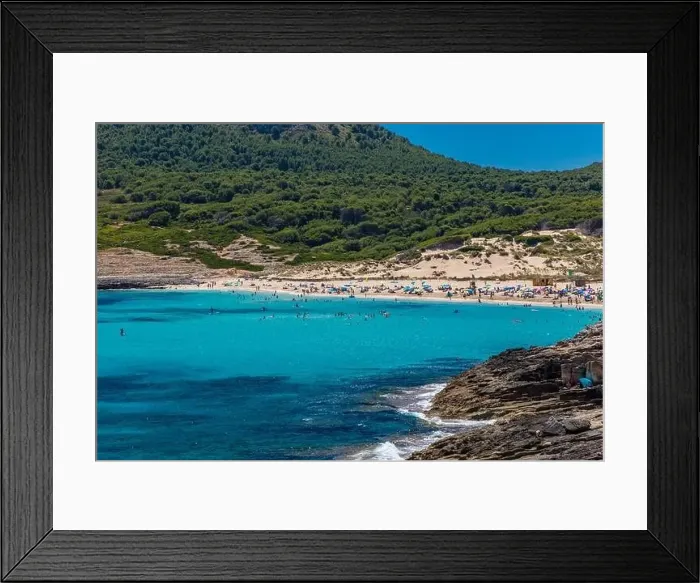 Framed Print : Beautiful sandy beach of Cala Mesquida, Mallorca, Mediterranean Sea, Balearic islands, Spain Framed Print : Beautiful sandy beach of Cala Mesquida, Mallorca, Mediterranean Sea, Balearic islands, Spain