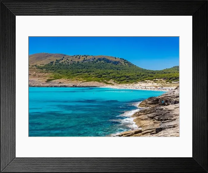 Framed Print : Beautiful sandy beach of Cala Mesquida, Mallorca, Mediterranean Sea, Balearic islands, Spain Framed Print : Beautiful sandy beach of Cala Mesquida, Mallorca, Mediterranean Sea, Balearic islands, Spain
