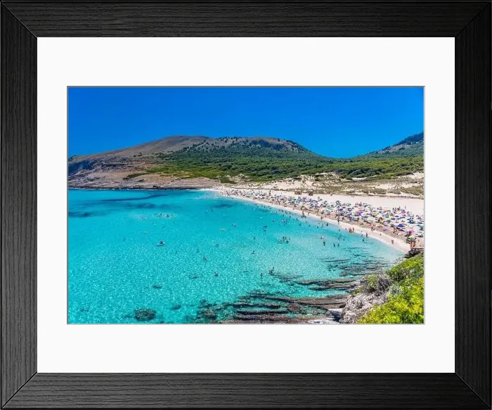 Framed Print : Beautiful sandy beach of Cala Mesquida, Mallorca, Mediterranean Sea, Balearic islands, Spain Framed Print : Beautiful sandy beach of Cala Mesquida, Mallorca, Mediterranean Sea, Balearic islands, Spain