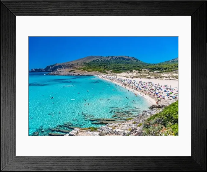 Framed Print : Beautiful sandy beach of Cala Mesquida, Mallorca, Mediterranean Sea, Balearic islands, Spain Framed Print : Beautiful sandy beach of Cala Mesquida, Mallorca, Mediterranean Sea, Balearic islands, Spain