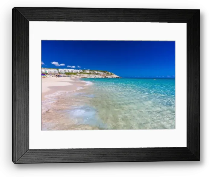 Framed Print : CALA MESQUIDA, MALLORCA, SPAIN - 19 July 2020: People enjoying beautiful sandy beach of on Mallorca Framed Print : CALA MESQUIDA, MALLORCA, SPAIN - 19 July 2020: People enjoying beautiful sandy beach of on Mallorca