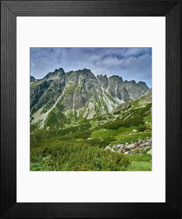 Framed Print : Beautiful panoramic aerial drone view of mountain in National Park High Tatra Framed Print : Beautiful panoramic aerial drone view of mountain in National Park High Tatra