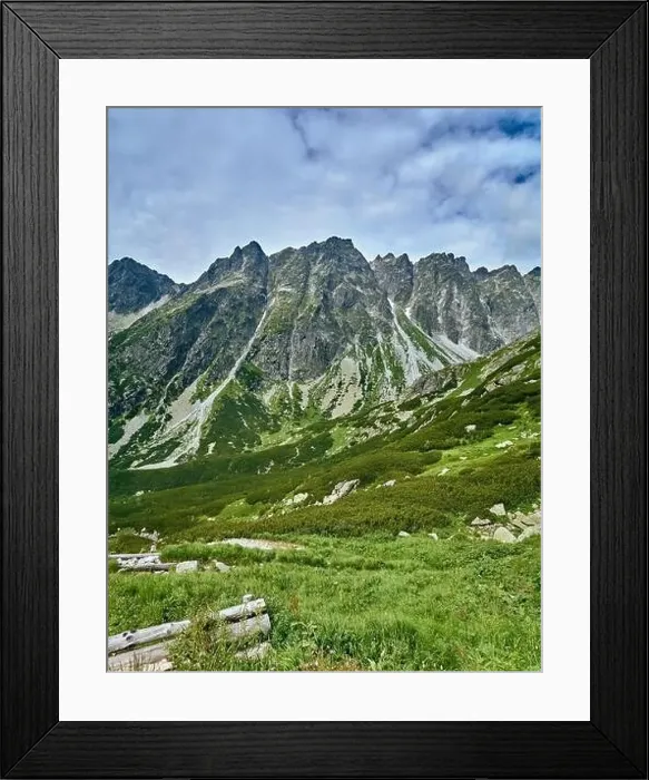 Framed Print : Beautiful panoramic aerial drone view of mountain in National Park High Tatra Framed Print : Beautiful panoramic aerial drone view of mountain in National Park High Tatra