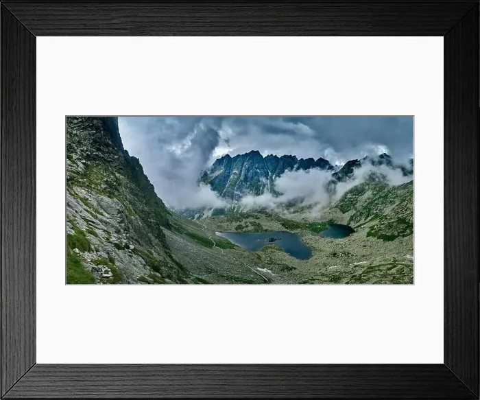 Framed Print : Beautiful panoramic aerial drone view of mountain in National Park High Tatra Framed Print : Beautiful panoramic aerial drone view of mountain in National Park High Tatra