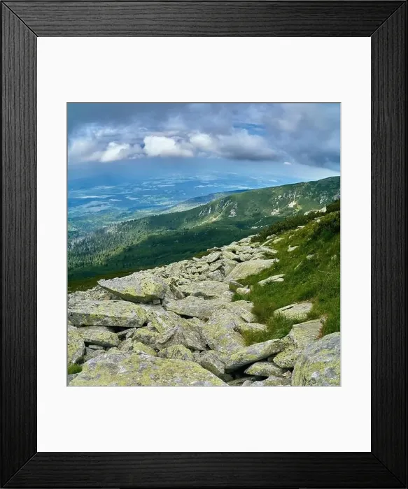 Framed Print : Beautiful panoramic aerial drone view of mountain in National Park High Tatra Framed Print : Beautiful panoramic aerial drone view of mountain in National Park High Tatra