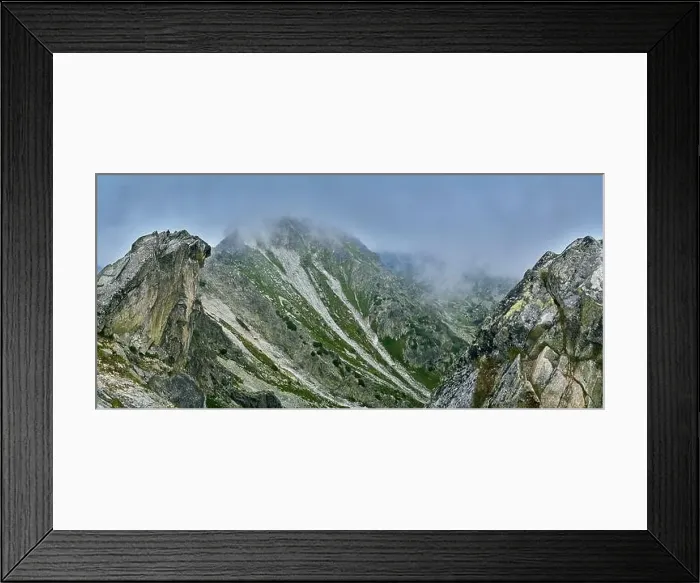 Framed Print : Beautiful panoramic aerial drone view of mountain in National Park High Tatra Framed Print : Beautiful panoramic aerial drone view of mountain in National Park High Tatra