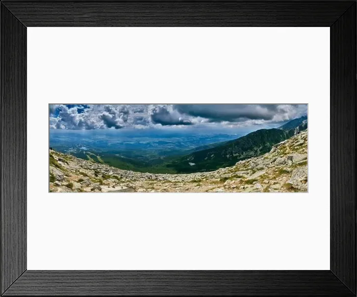 Framed Print : Beautiful panoramic aerial drone view of mountain in National Park High Tatra Framed Print : Beautiful panoramic aerial drone view of mountain in National Park High Tatra