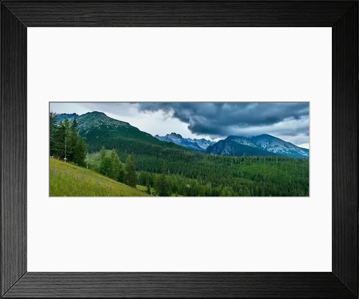Framed Print : Beautiful panoramic aerial drone view of mountain in National Park High Tatra Framed Print : Beautiful panoramic aerial drone view of mountain in National Park High Tatra