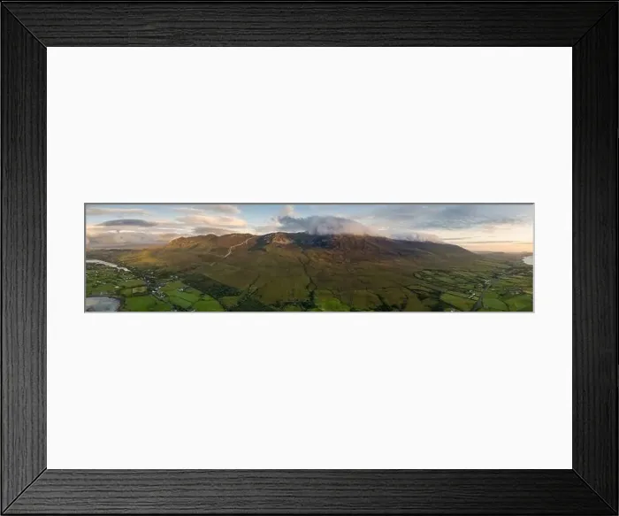 Framed Print : Panoramic aerial drone image of Croagh Patrick, County Mayo, Ireland Framed Print : Panoramic aerial drone image of Croagh Patrick, County Mayo, Ireland