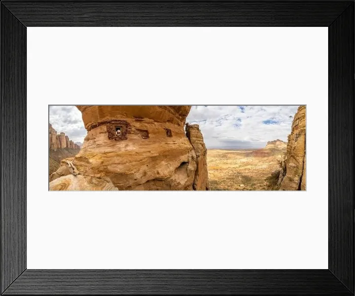 Framed Print : Aerial panoramic by drone of priest looking out Framed Print : Aerial panoramic by drone of priest looking out