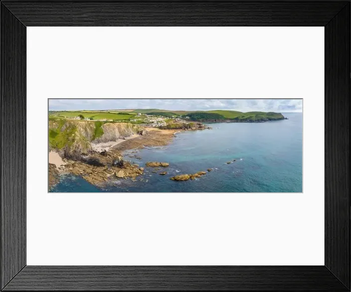 Framed Print : Aerial panoramic vista of Hope Cove in the South Hams, Devon, England, United Kingdom, Europe Framed Print : Aerial panoramic vista of Hope Cove in the South Hams, Devon, England, United Kingdom, Europe