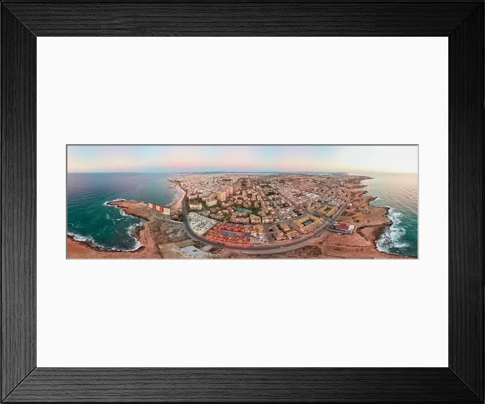 Framed Print : Aerial panoramic wide angle photo of Torrevieja cityscape Framed Print : Aerial panoramic wide angle photo of Torrevieja cityscape