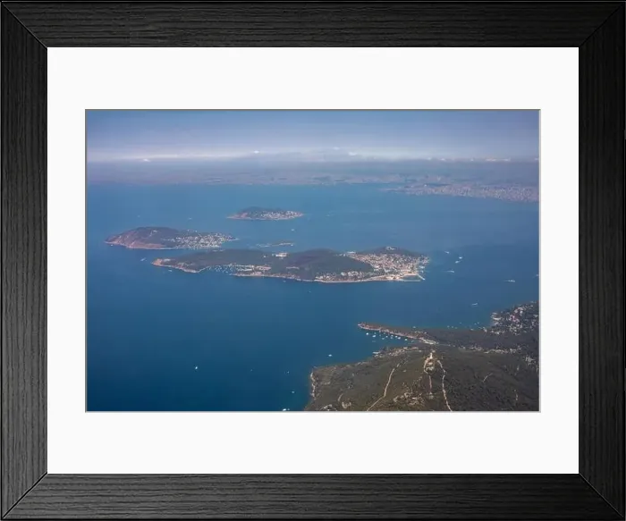 Framed Print : High angle amazing view of Buyukada and Burgazada islands in Istanbul Framed Print : High angle amazing view of Buyukada and Burgazada islands in Istanbul