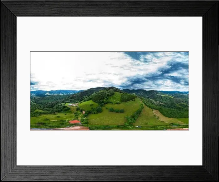 Framed Print : Stunning beautiful aerial view of the Vosges mountain range in Alsace. France Framed Print : Stunning beautiful aerial view of the Vosges mountain range in Alsace. France
