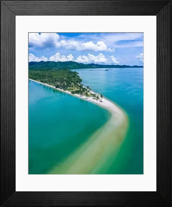 Framed Print : Aerial view of Laem Had Beach in Koh Yao Yai, island in the andaman sea between Phuket and Krabi Thailand Framed Print : Aerial view of Laem Had Beach in Koh Yao Yai, island in the andaman sea between Phuket and Krabi Thailand