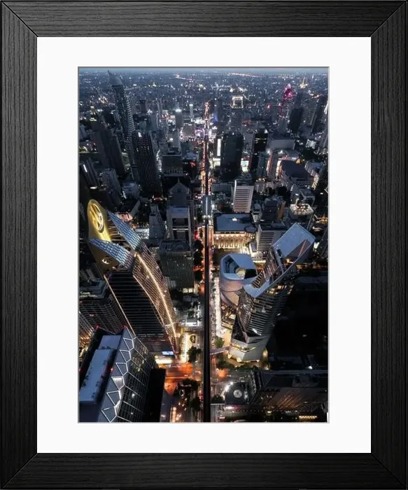 Framed Print : Petchaburi and Central Embassy Aerial views in Ploenchit, Bangkok, Thailand Framed Print : Petchaburi and Central Embassy Aerial views in Ploenchit, Bangkok, Thailand
