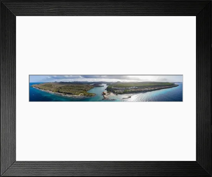 Framed Print : Aerial view of coast of Curaçao in the Caribbean Sea with turquoise water, cliff, beach and beautiful coral reef Framed Print : Aerial view of coast of Curaçao in the Caribbean Sea with turquoise water, cliff, beach and beautiful coral reef
