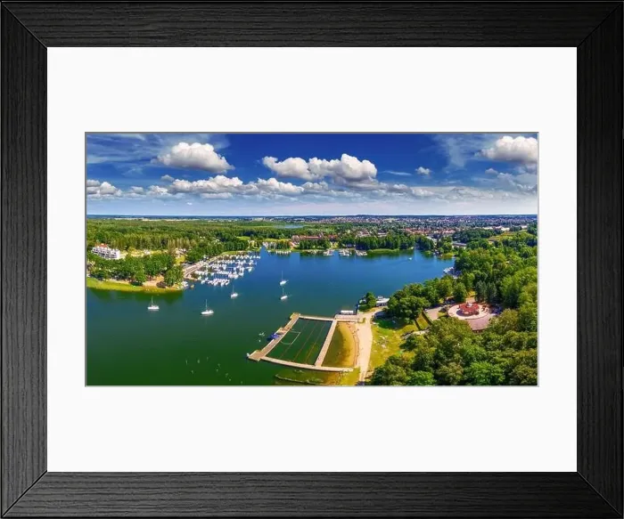 Framed Print : Giżycko in Masuria in north-eastern Poland Framed Print : Giżycko in Masuria in north-eastern Poland