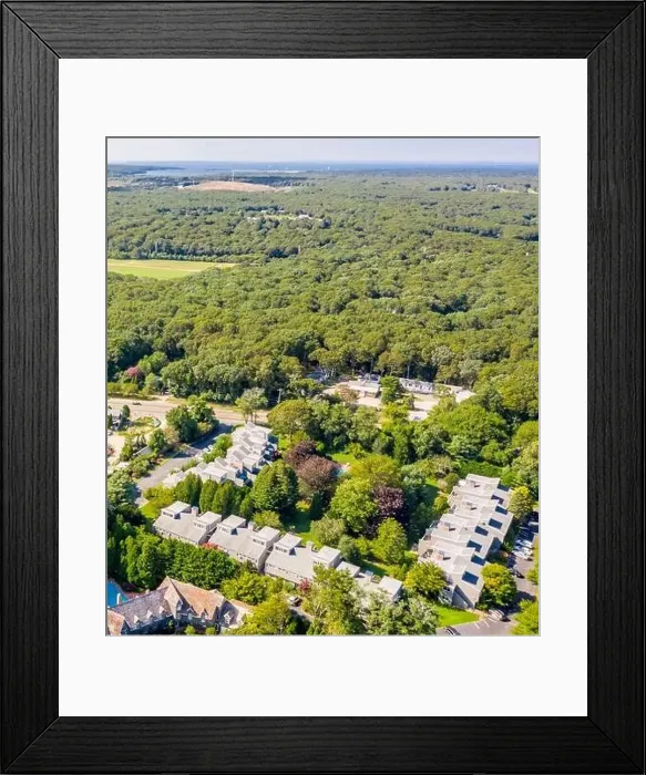Framed Print : Aerial view of East Hampton Mews and areas north, East Hampton, NY Framed Print : Aerial view of East Hampton Mews and areas north, East Hampton, NY