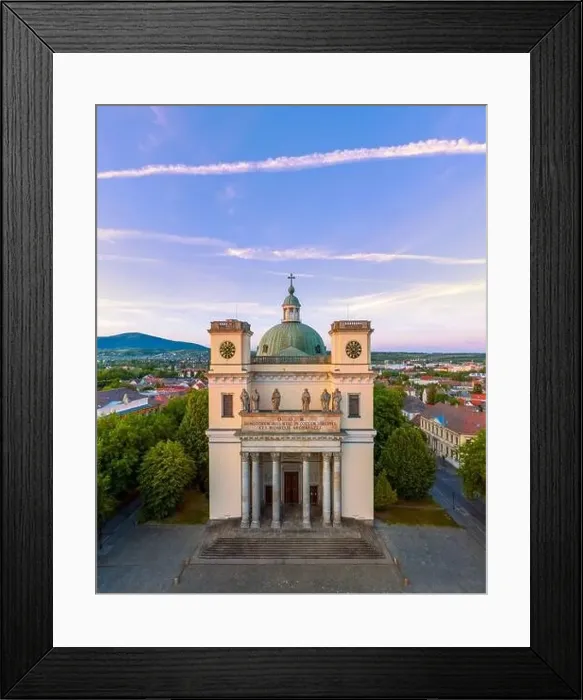 Framed Print : Amazing aerial citycape with cathedral Framed Print : Amazing aerial citycape with cathedral
