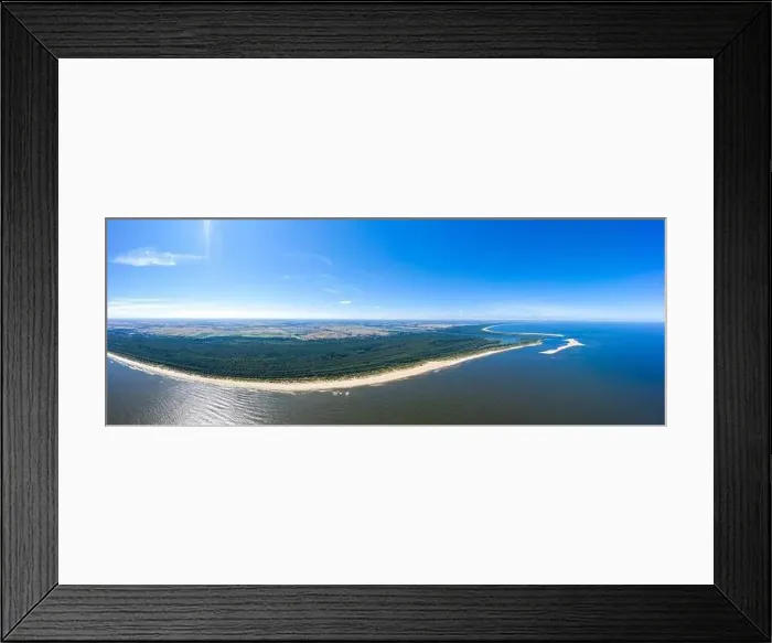 Framed Print : Beautiful Panorama color sky, sunset by the Baltic Sea, Jastarnia, Poland. Aerial View Framed Print : Beautiful Panorama color sky, sunset by the Baltic Sea, Jastarnia, Poland. Aerial View