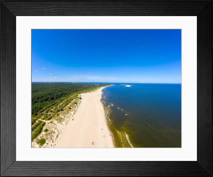 Framed Print : Aerial view transparent turquoise sea in Baltic Sea Framed Print : Aerial view transparent turquoise sea in Baltic Sea