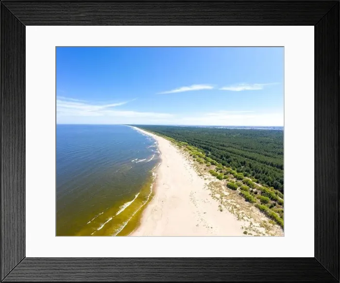 Framed Print : Aerial view transparent turquoise sea in Baltic Sea Framed Print : Aerial view transparent turquoise sea in Baltic Sea