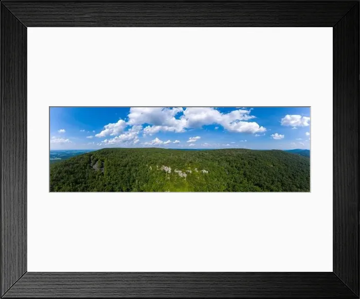 Framed Print : An aerial panorama of Annapolis Rock and South Mountain, located in Washington County, Maryland. Summer season Framed Print : An aerial panorama of Annapolis Rock and South Mountain, located in Washington County, Maryland. Summer season