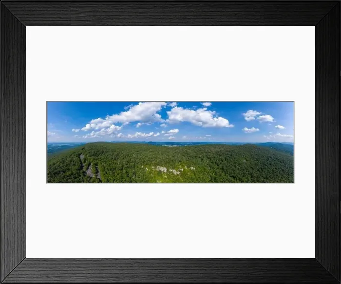 Framed Print : An aerial panorama of Annapolis Rock and South Mountain, located in Washington County, Maryland. Summer season Framed Print : An aerial panorama of Annapolis Rock and South Mountain, located in Washington County, Maryland. Summer season