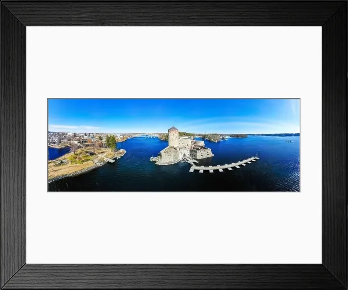 Framed Print : Beautiful aerial view of Olavinlinna Framed Print : Beautiful aerial view of Olavinlinna